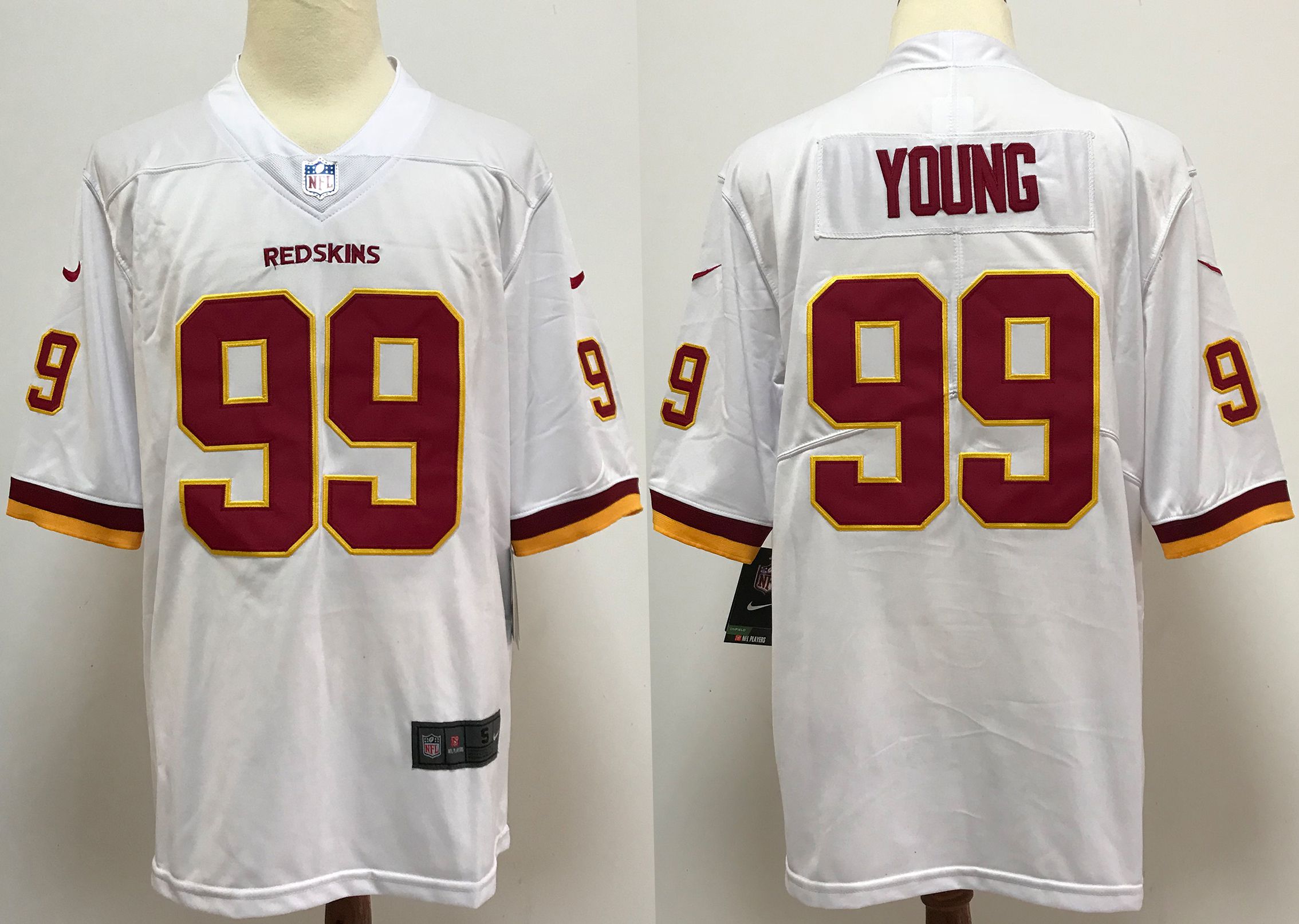 Men Washington Redskins #99 Young White Nike Vapor Untouchable Stitched Limited NFL Jerseys->atlanta falcons->NFL Jersey